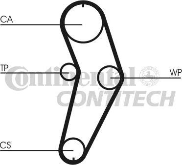 CONTINENTAL CTAM BR CT709 - Зубчатый ремень ГРМ www.autospares.lv