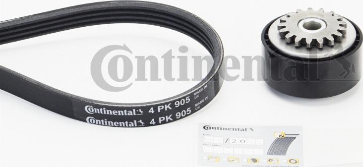 Contitech 4PK905K1 - V-Ribbed Belt Set www.autospares.lv