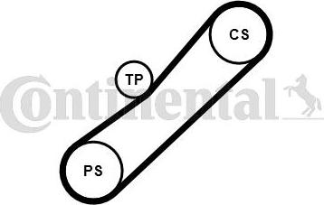 Contitech 4PK905K1 - V-Ribbed Belt Set www.autospares.lv