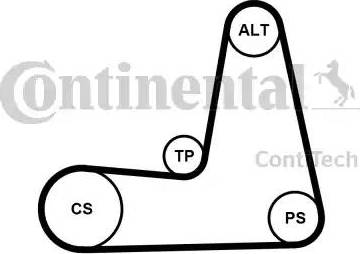 Continental 5PK1110K1 - Ķīļrievu siksnu komplekts www.autospares.lv