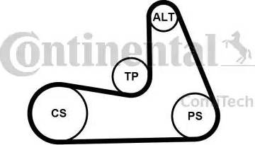 Continental 5 PK 1121 EXTRA - V-Ribbed Belt www.autospares.lv