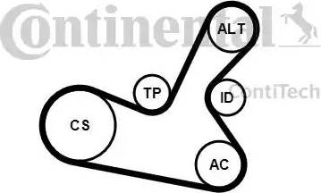 Continental 5PK1300K1 - Ķīļrievu siksnu komplekts www.autospares.lv