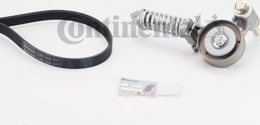 Contitech 5 PK 1230 K1 - V-Ribbed Belt Set www.autospares.lv