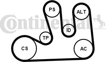 Contitech 5PK1750K1 - V-Ribbed Belt Set www.autospares.lv