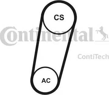 Continental 5PK705 ELAST T1 - Ķīļrievu siksna www.autospares.lv