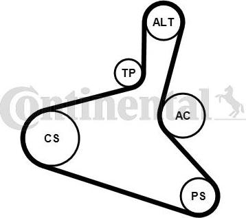 Contitech 6DPK1195K2 - V-Ribbed Belt Set www.autospares.lv