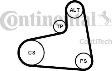 Continental 6PK906K3 - V-Ribbed Belt Set www.autospares.lv