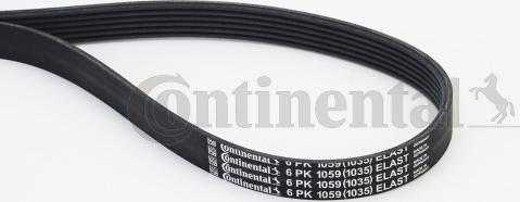 Contitech 6PK1059ELAST - V-Ribbed Belt www.autospares.lv