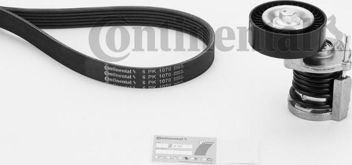 Contitech 6 PK 1070 K1 - Ķīļrievu siksnu komplekts www.autospares.lv