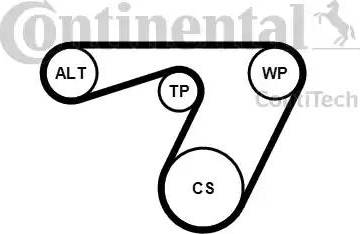 Continental 6PK1180K1 - Ķīļrievu siksnu komplekts www.autospares.lv