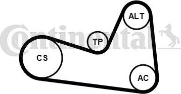 Contitech 6PK1200K1 - V-Ribbed Belt Set www.autospares.lv