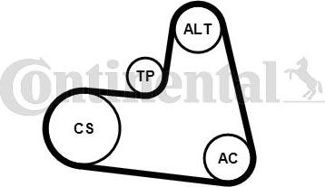 Contitech 6PK1217K1 - V-Ribbed Belt Set www.autospares.lv