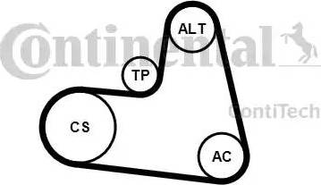 Continental 6PK1217K1 - Ķīļrievu siksnu komplekts www.autospares.lv