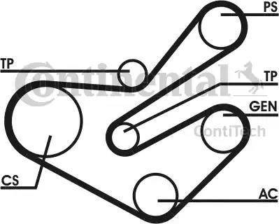 Continental 6PK1750D2 - Ķīļrievu siksnu komplekts autospares.lv