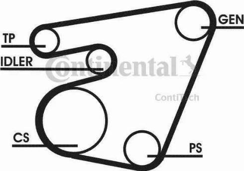 Continental 6PK1750D1 - Поликлиновый ременный комплект www.autospares.lv