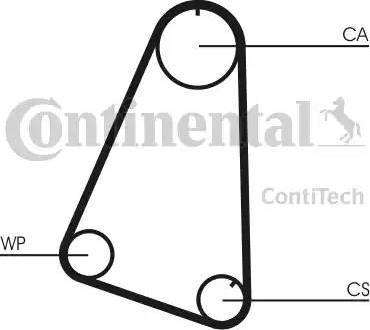 Continental CT504 - Зубчатый ремень ГРМ www.autospares.lv