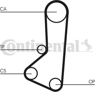 Contitech CT510 - Зубчатый ремень ГРМ www.autospares.lv