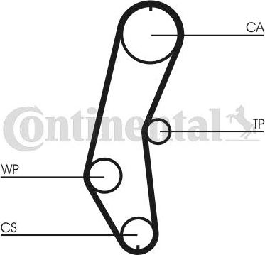 Contitech CT666 - Зубчатый ремень ГРМ www.autospares.lv