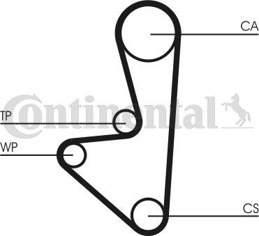 Continental CT607WP2 - Комплект зубчатого ремня ГРМ www.autospares.lv