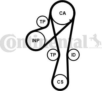 Contitech CT1041K2PRO - Zobsiksnas komplekts www.autospares.lv