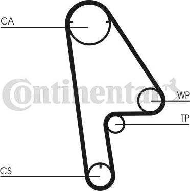 Contitech CT 1001 - Зубчатый ремень ГРМ www.autospares.lv