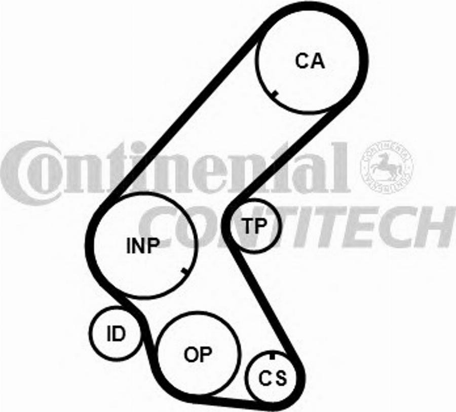 Contitech CT1014K1 - Zobsiksnas komplekts autospares.lv