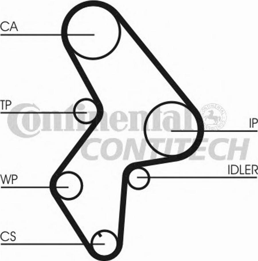 Contitech CT1031K1 - Комплект зубчатого ремня ГРМ www.autospares.lv