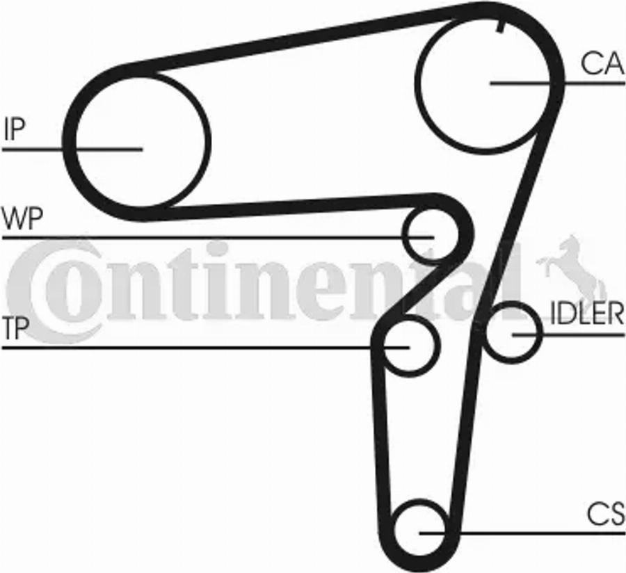 Contitech CT1105K1 - Комплект зубчатого ремня ГРМ www.autospares.lv