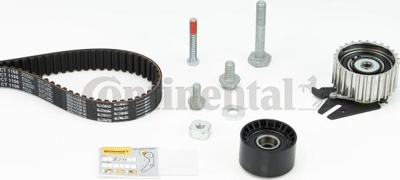 Contitech CT 1106 K1 - Комплект зубчатого ремня ГРМ www.autospares.lv