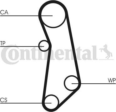 Contitech CT 1114 K1 - Комплект зубчатого ремня ГРМ www.autospares.lv