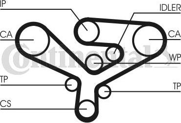 Contitech CT 1135 - Timing Belt www.autospares.lv