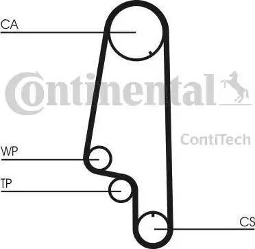 Continental CT847WP1 - Водяной насос + комплект зубчатого ремня ГРМ www.autospares.lv