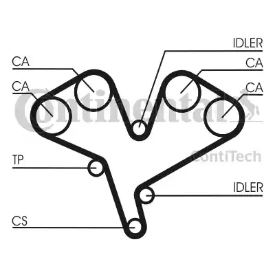 Continental CT884 - Timing Belt www.autospares.lv