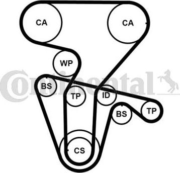 Continental CT877WP3PRO - Водяной насос + комплект зубчатого ремня ГРМ www.autospares.lv