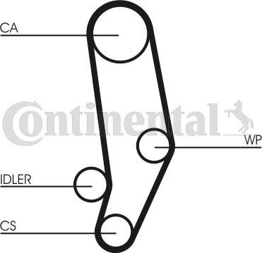 Contitech CT 704 - Зубчатый ремень ГРМ www.autospares.lv