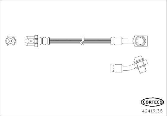 Corteco 49416138 - Bremžu šļūtene autospares.lv