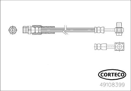 Corteco 49108399 - Bremžu šļūtene www.autospares.lv