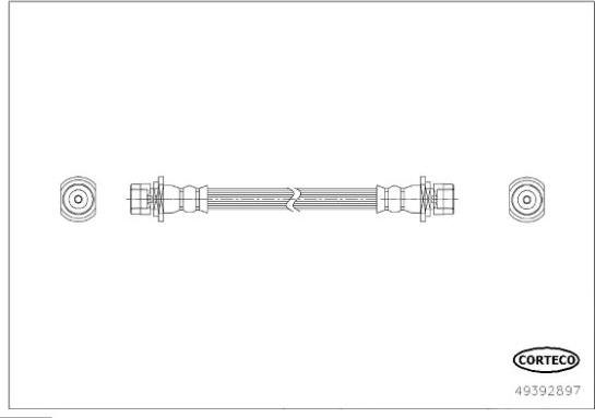 Corteco 49392897 - Bremžu šļūtene autospares.lv