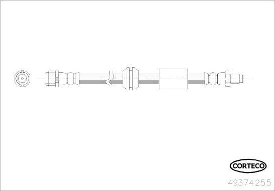 Corteco 49374255 - Bremžu šļūtene www.autospares.lv