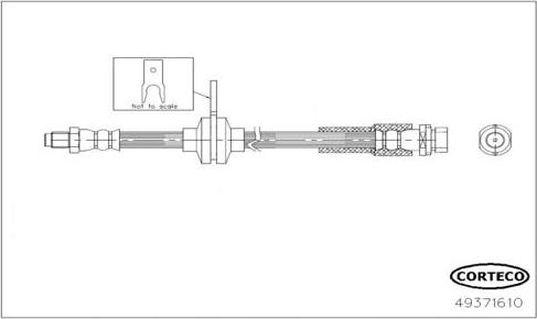 Corteco 49371610 - Bremžu šļūtene www.autospares.lv