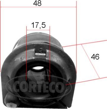 Corteco 49371888 - Bukse, Stabilizators www.autospares.lv