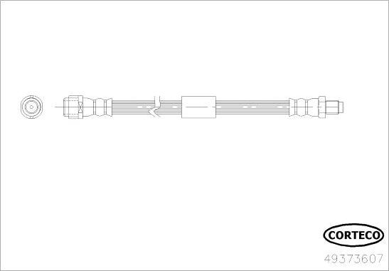 Corteco 49373607 - Bremžu šļūtene www.autospares.lv