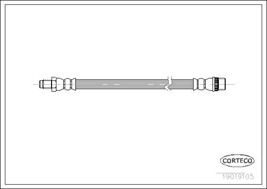 Corteco 19019105 - Bremžu šļūtene www.autospares.lv