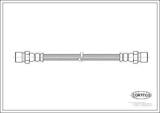 Corteco 19018920 - Тормозной шланг www.autospares.lv