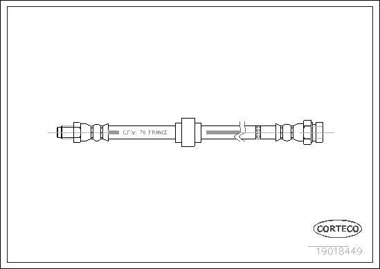 Corteco 19018449 - Bremžu šļūtene www.autospares.lv