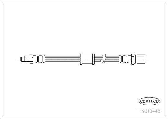 Corteco 19018448 - Bremžu šļūtene autospares.lv