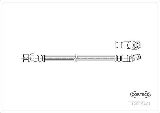 Corteco 19018481 - Bremžu šļūtene www.autospares.lv