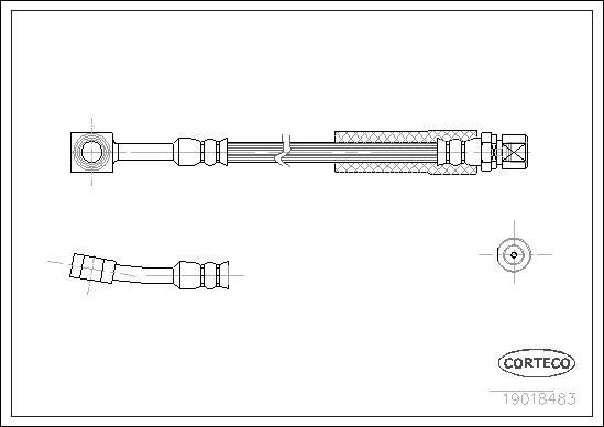 Corteco 19018483 - Bremžu šļūtene www.autospares.lv