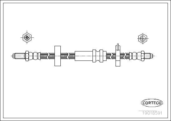 Corteco 19018591 - Тормозной шланг www.autospares.lv