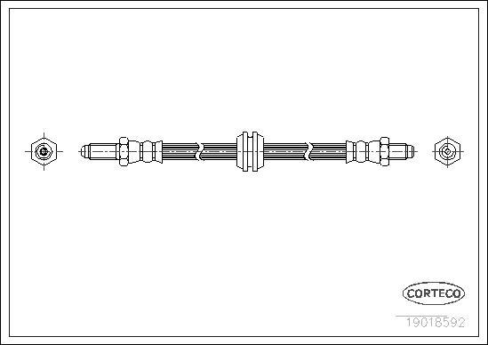 Corteco 19018592 - Тормозной шланг www.autospares.lv